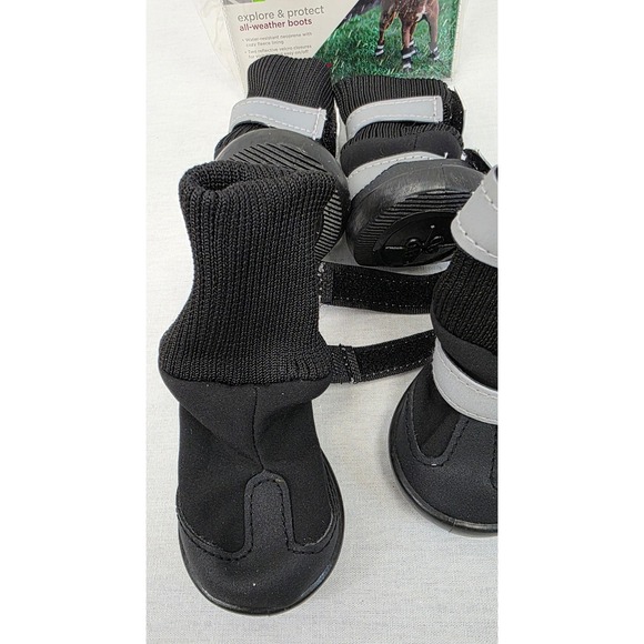 Good2Go Black All Weather Dog Boots Size S Reflective Neoprene - Picture 8 of 8